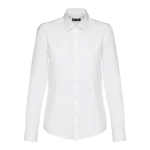 Chemise cintrée pour femmes en coton et polyester 130 g/m² THC Tokyo couleur blanc