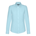 Chemise cintrée pour femmes en coton et polyester 130 g/m² THC Tokyo couleur bleu ciel