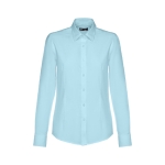 Chemise cintrée pour femmes en coton et polyester 130 g/m² THC Tokyo couleur bleu ciel première vue