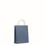 Petit sac cadeau personnalisable en papier 90 g/m2 Retail Colors Small couleur bleu