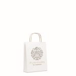 Petit sac cadeau personnalisable en papier 90 g/m2 Retail Colors Small couleur blanc vue principale