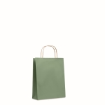 Petit sac cadeau personnalisable en papier 90 g/m2 Retail Colors Small couleur vert