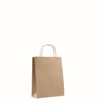 Petit sac cadeau personnalisable en papier 90 g/m2 Retail Colors Small couleur beige