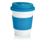 Mug à emporter biodégradable lavable au lave-vaisselle 350 ml Latte couleur bleu