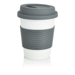 Mug à emporter biodégradable lavable au lave-vaisselle 350 ml Latte couleur gris