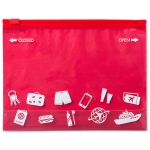 Étui de voyage personnalisé en plastique coloré Portatodo Colors couleur rouge