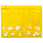 Étui de voyage personnalisé en plastique coloré Portatodo Colors couleur jaune