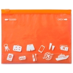 Étui de voyage personnalisé en plastique coloré Portatodo Colors couleur orange