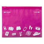 Étui de voyage personnalisé en plastique coloré Portatodo Colors couleur fuchsia première vue