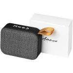 Enceinte en tissu à personnaliser avec microphone intégré Fashion couleur gris deuxième vue frontale