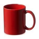 Tasses personnalisées colorées en céramique de 330 ml Colorful couleur rouge deuxième vue frontale