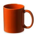 Tasses personnalisées colorées en céramique de 330 ml Colorful couleur orange deuxième vue frontale