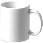 Tasses personnalisées en céramique blanches 330ml Basic Economy couleur blanc deuxième vue frontale