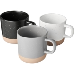 Tasse en céramique au fond non émaillé personnalisée de 360 ml Design couleur noir deuxième vue en couleurs