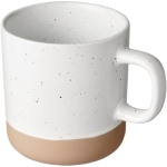 Tasse en céramique au fond non émaillé personnalisée de 360 ml Design couleur blanc deuxième vue frontale