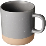 Tasse en céramique au fond non émaillé personnalisée de 360 ml Design couleur gris deuxième vue frontale