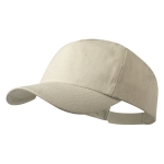 Casquette en coton biologique écru à fermeture velcro Organic Cotton couleur naturel première vue