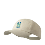 Casquette en coton biologique écru à fermeture velcro Organic Cotton vue principale