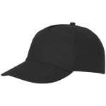 Casquette avec logo et fermoir auto-agrippant en coton 175 g/m² Héroe couleur noir