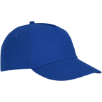 Casquette avec logo et fermoir auto-agrippant en coton 175 g/m² Héroe couleur bleu vue latérale