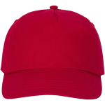 Casquette avec logo et fermoir auto-agrippant en coton 175 g/m² Héroe couleur rouge deuxième vue frontale