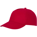 Casquette avec logo et fermoir auto-agrippant en coton 175 g/m² Héroe couleur rouge