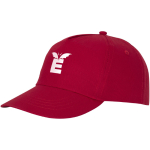 Casquette avec logo et fermoir auto-agrippant en coton 175 g/m² Héroe couleur rouge vue impression transfert