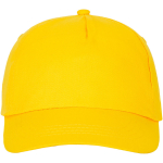 Casquette avec logo et fermoir auto-agrippant en coton 175 g/m² Héroe couleur jaune deuxième vue frontale