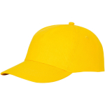 Casquette avec logo et fermoir auto-agrippant en coton 175 g/m² Héroe couleur jaune