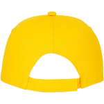 Casquette avec logo et fermoir auto-agrippant en coton 175 g/m² Héroe couleur jaune deuxième vue arrière