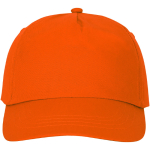 Casquette avec logo et fermoir auto-agrippant en coton 175 g/m² Héroe couleur orange deuxième vue frontale