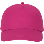 Casquette avec logo et fermoir auto-agrippant en coton 175 g/m² Héroe couleur rose deuxième vue frontale