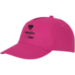 Casquette avec logo et fermoir auto-agrippant en coton 175 g/m² Héroe couleur rose deuxième vue impression transfert