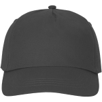 Casquette avec logo et fermoir auto-agrippant en coton 175 g/m² Héroe couleur gris foncé deuxième vue frontale