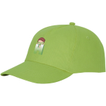 Casquette avec logo et fermoir auto-agrippant en coton 175 g/m² Héroe couleur vert lime vue impression transfert