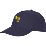 Casquette avec logo et fermoir auto-agrippant en coton 175 g/m² Héroe couleur bleu marine vue impression transfert