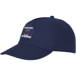 Casquette avec logo et fermoir auto-agrippant en coton 175 g/m² Héroe couleur bleu marine deuxième vue impression transfert