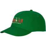 Casquette avec logo et fermoir auto-agrippant en coton 175 g/m² Héroe couleur vert foncé vue impression transfert