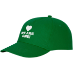 Casquette avec logo et fermoir auto-agrippant en coton 175 g/m² Héroe couleur vert foncé deuxième vue impression transfert