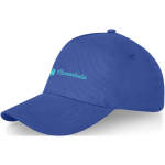 Casquette personnalisable en coton avec boucle 260 g/m² Hero Max couleur bleu vue impression sérigraphique