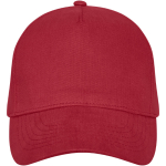 Casquette personnalisable en coton avec boucle 260 g/m² Hero Max couleur rouge deuxième vue frontale