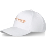 Casquette personnalisable en coton avec boucle 260 g/m² Hero Max couleur blanc vue impression sérigraphique