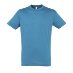 T-shirts publicitaires unisexes en 100% coton 150 g/m² SOL'S Regent couleur cyan