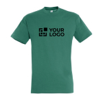 T-shirts publicitaires unisexes en 100% coton 150 g/m² SOL'S Regent couleur vert émeraude vue avec zone d'impression