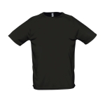 T-shirts personnalisés en polyester respirant 140 g/m² SOL'S Sporty couleur noir