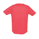 T-shirts personnalisés en polyester respirant 140 g/m² SOL'S Sporty couleur rose fluorescent vue arrière