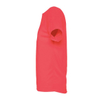 T-shirts personnalisés en polyester respirant 140 g/m² SOL'S Sporty couleur rose fluorescent vue avec zone d'impression