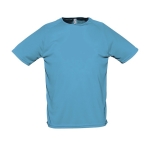 T-shirts personnalisés en polyester respirant 140 g/m² SOL'S Sporty couleur cyan vue photographique