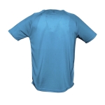 T-shirts personnalisés en polyester respirant 140 g/m² SOL'S Sporty couleur cyan deuxième vue photographique