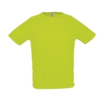 T-shirts personnalisés en polyester respirant 140 g/m² SOL'S Sporty couleur vert fluorescent huitième vue